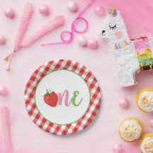 Strawberry First Birthday Paper Tellers - ONE