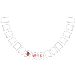 Strawberry First Birthday Wimpelkette