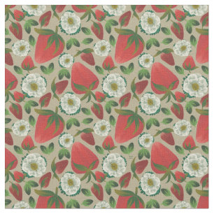 Strawberry Floral Muster Stoff