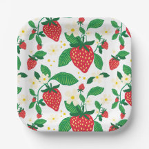 Strawberry Florals Whimsical