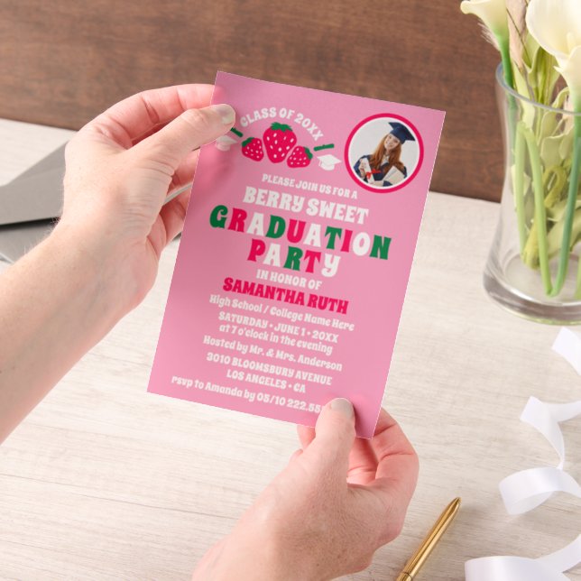 Strawberry Foto Graduation Party (Handgehalten)