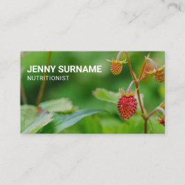 Strawberry Foto Health Coach und Nutritionist Visitenkarte