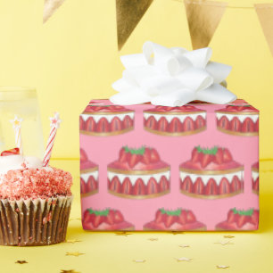 Strawberry Fraisier Cake French Pastry Koch Bäcker Geschenkpapier