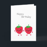 Strawberry friend Happy Birthday Card Dankeskarte<br><div class="desc">Das ist eine schöne und ungewöhnliche Geburtstagskarte.</div>