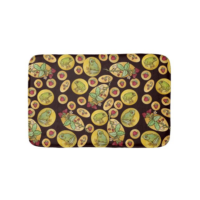 Strawberry Frogs Forever Badematte (Vorderseite)