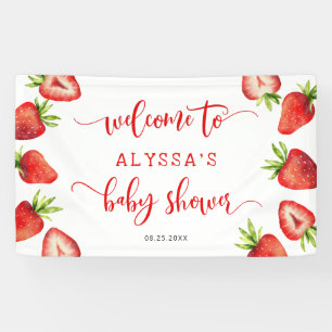 Strawberry Fruit Baby Dusche Banner