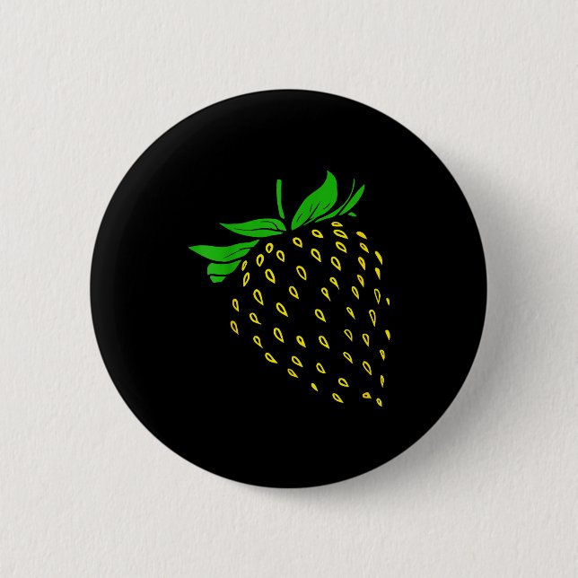 Strawberry Fruit Costume Simple Funny Party  Button (Vorderseite)