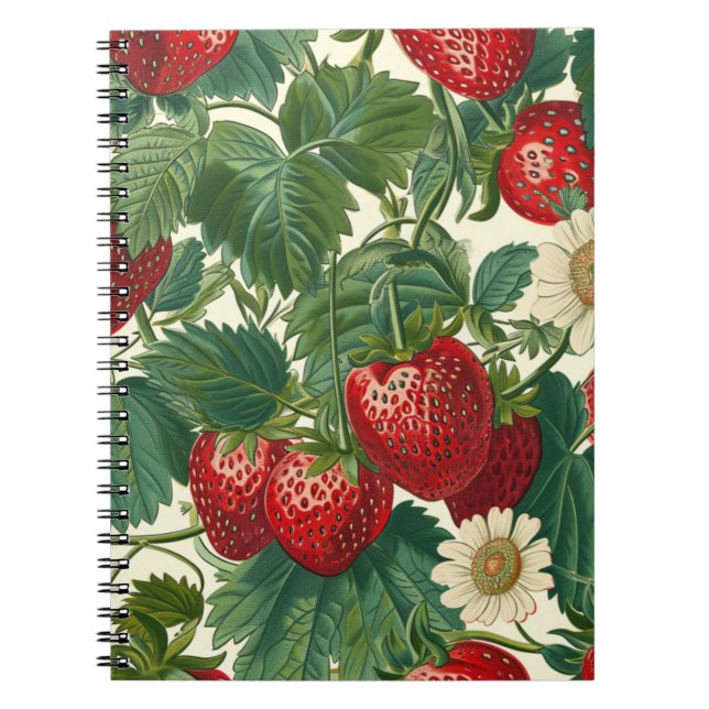 Strawberry Fruit Pattern  Notizblock (Vorderseite)