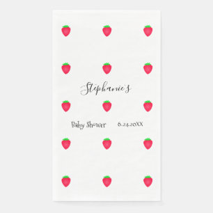 Strawberry Fruit Patterns Baby Shower Boys Girls Serviette