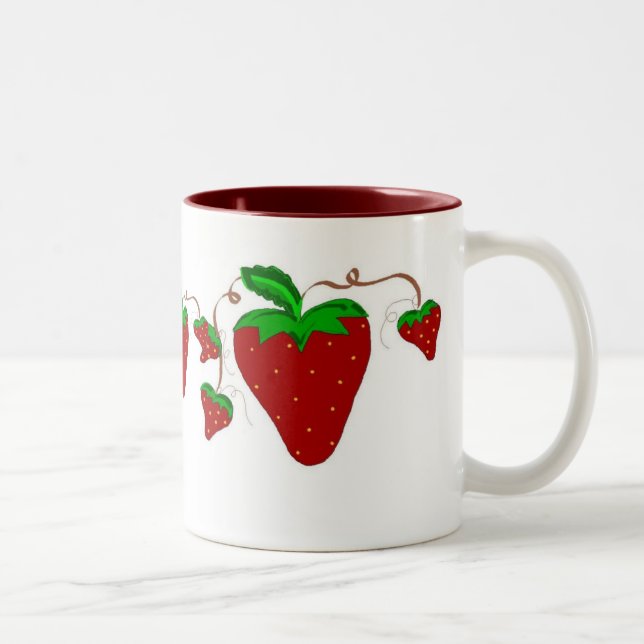 Strawberry Fun Zweifarbige Tasse (Rechts)