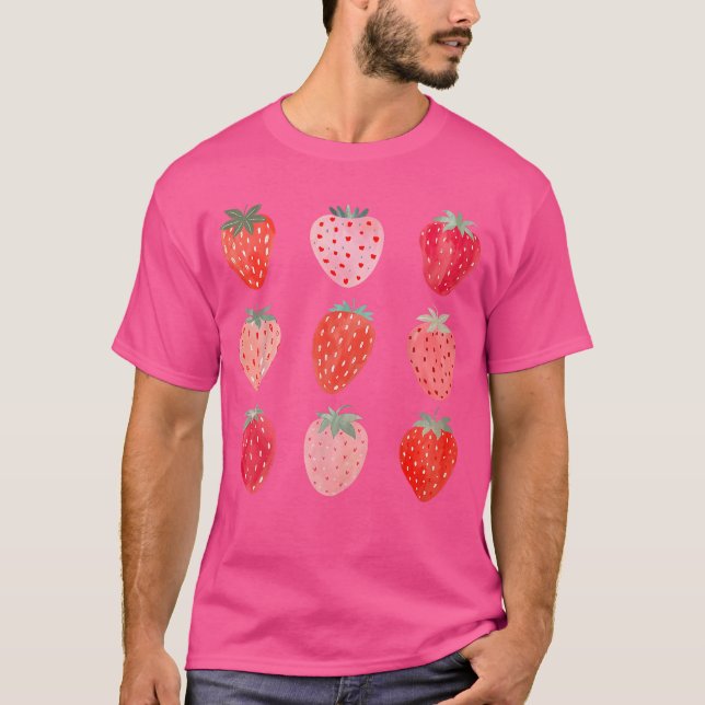 Strawberry Funny Hawaii Summer Vacation Beach Fami T-Shirt (Vorderseite)
