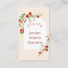 Strawberry Garlands Business Card Visitenkarte