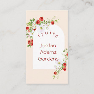 Strawberry Garlands Business Card Visitenkarte