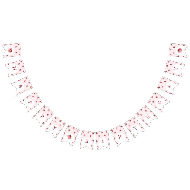 Strawberry Geburtstagsparty Wimpelkette (Alle)