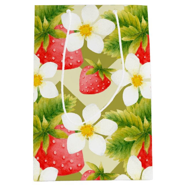 Strawberry-Geschenktasche Mittlere Geschenktüte (Vorderseite)