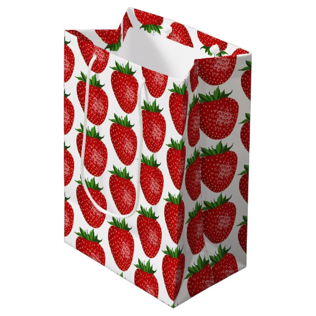 Strawberry Geschenktasche Mittlere Geschenktüte (Vorderseite Schrägansicht)