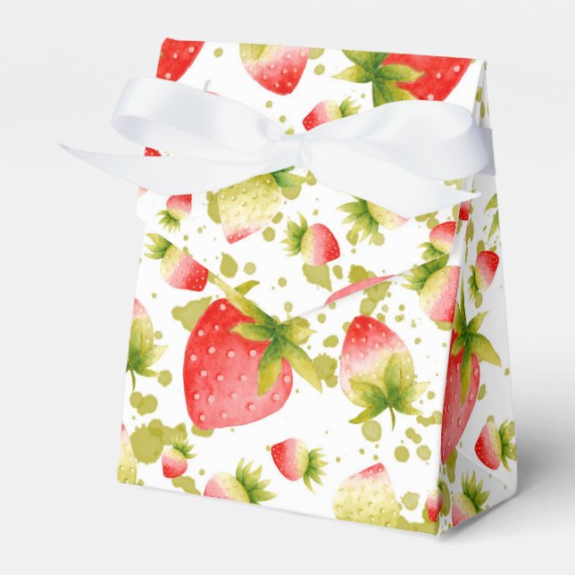 Strawberry Gift Favor Box Geschenkschachtel (Vorderseite)