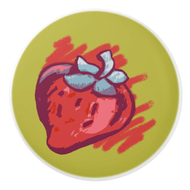 Strawberry Gifts Keramikknauf (Vorderseite)