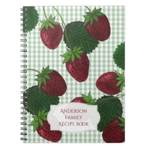 Strawberry Gingham Notizblock