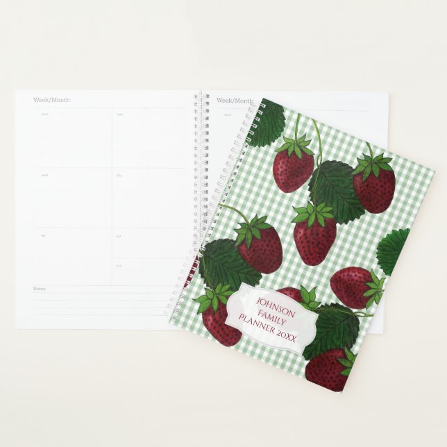 Strawberry Gingham Planner Planer (Anzeige)