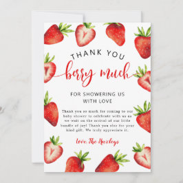 Strawberry Girl Baby Dusche Dankeskarte