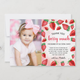 Strawberry Girl Birthday Berry Vielen Dank Karte