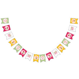 Strawberry Gnome Garden Little Girl's Birthday Wimpelkette