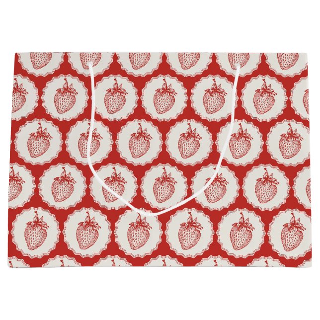 Strawberry Große Geschenktüte (Vorderseite)