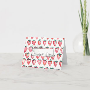 Strawberry Grußkarte Dankeskarte