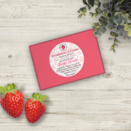 Strawberry Handmade Bath & Body Label Runder Aufkleber