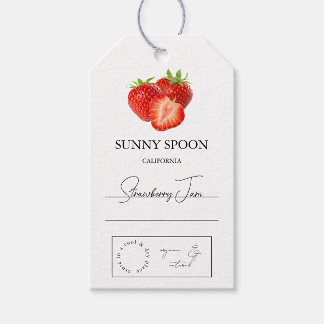 Strawberry Hang Tag Geschenkanhänger (Vorderseite)