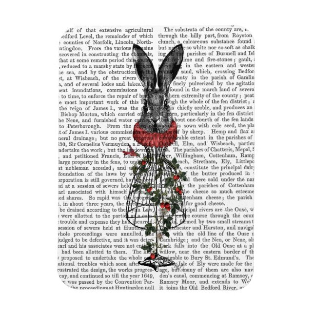 Strawberry Hare Magnet (Vertikal)
