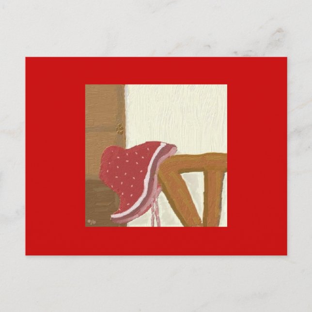 Strawberry Hat Painting Postkarte (Vorderseite)