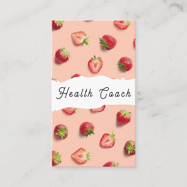 Strawberry Health Coach Visitenkarte (Vorderseite)