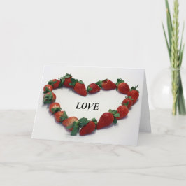 Strawberry Heart Feiertagskarte