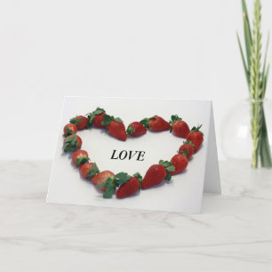 Strawberry Heart Feiertagskarte