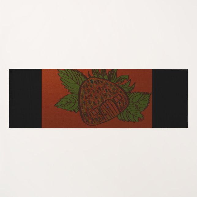 Strawberry Home Sweet Home Yogamatte (Vorderseite (Horizontal))