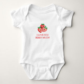 Strawberry I Liebe You Berry Much Baby Strampler