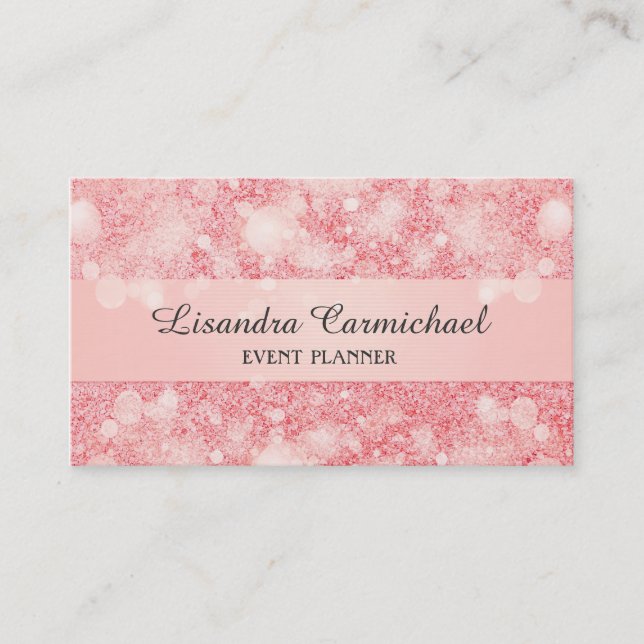 Strawberry Ice Bokeh Business Cards Visitenkarte (Vorderseite)