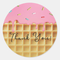 Strawberry Ice Cream Waffle Cone Geburtstagsparty