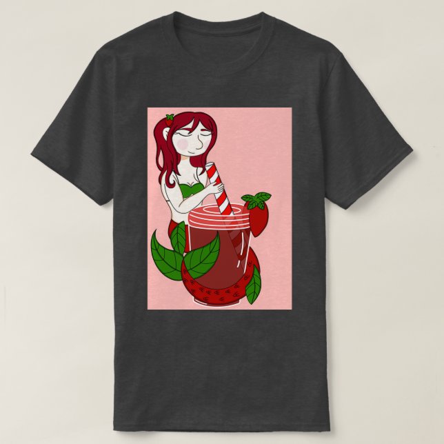 Strawberry Iced Tea Mermaid T-Shirt (Design vorne)