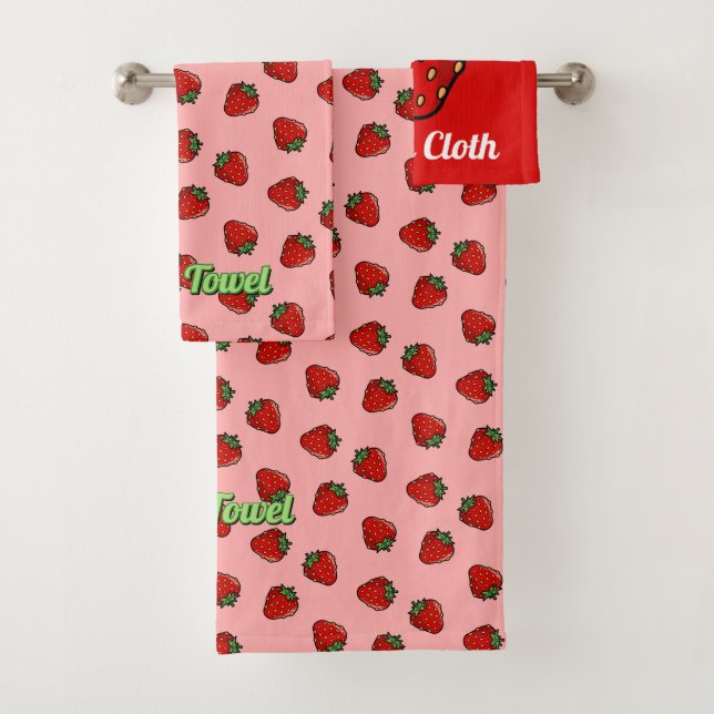 Strawberry Icon Badehandtuch Set (Insitu)