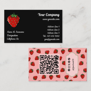 Strawberry Icon Business Card Visitenkarte