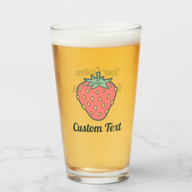 Strawberry Icon Glas (Vorne (Gefüllt))