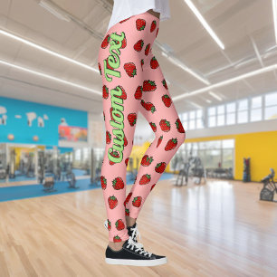 Strawberry Icon Muster Leggings