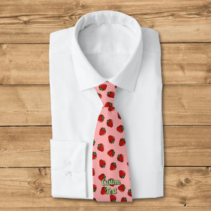 Strawberry Icon Muster Neck Tie Krawatte