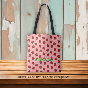 Strawberry Icon Muster Toe Bag