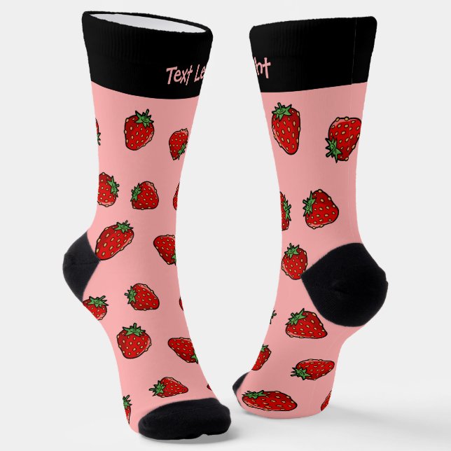 Strawberry Icon Mustersocken Socken (Gewinkelt)