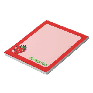Strawberry Icon Notepad Notizblock