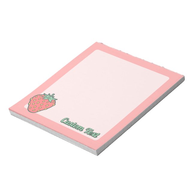 Strawberry Icon Notepad Notizblock (Rotiert)